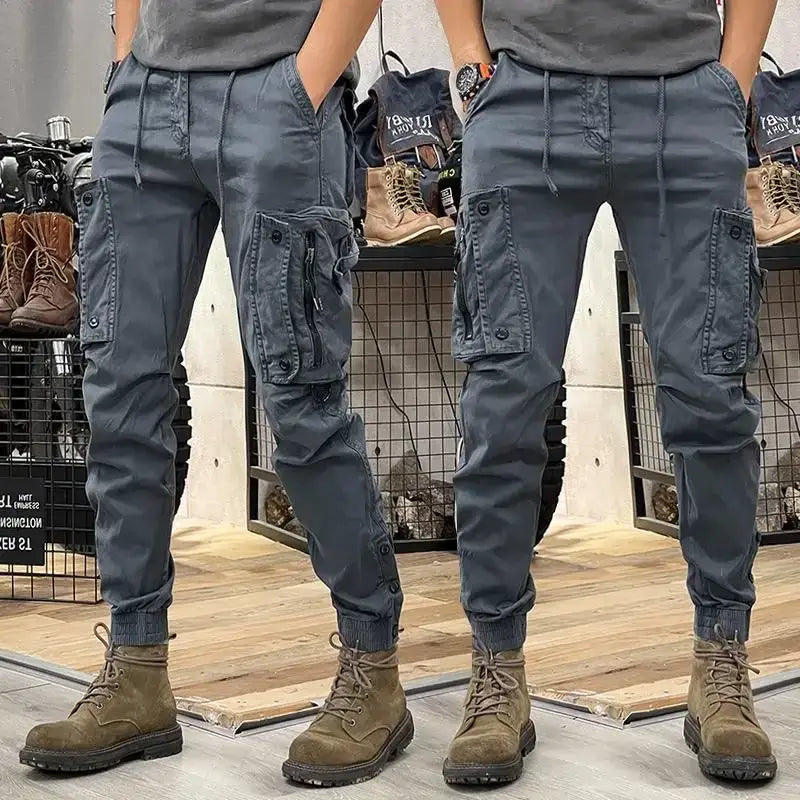 Cargo Pants for Mens Elastic Casual Trousers