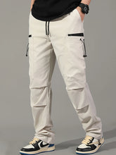 Mens Korean Cargo Pants Casual Multi Pocket Hiking