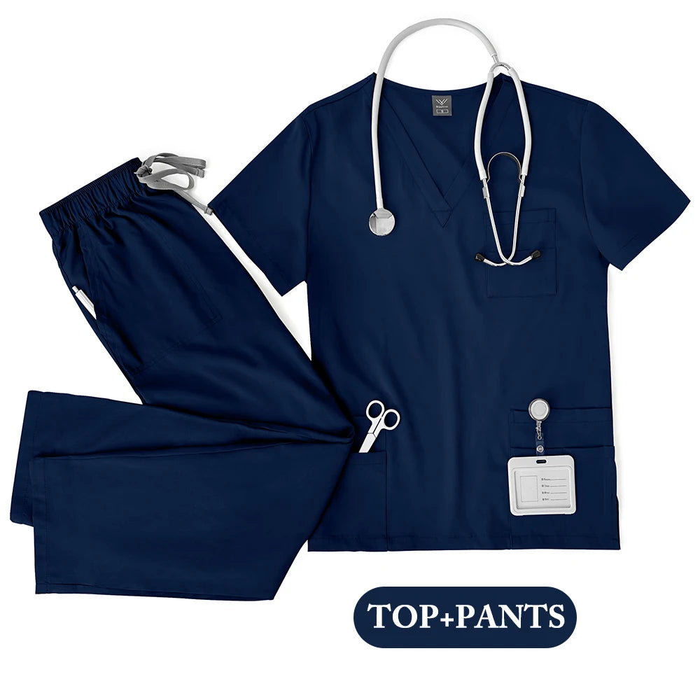 Unisex Medical Scrubs Uniform Set