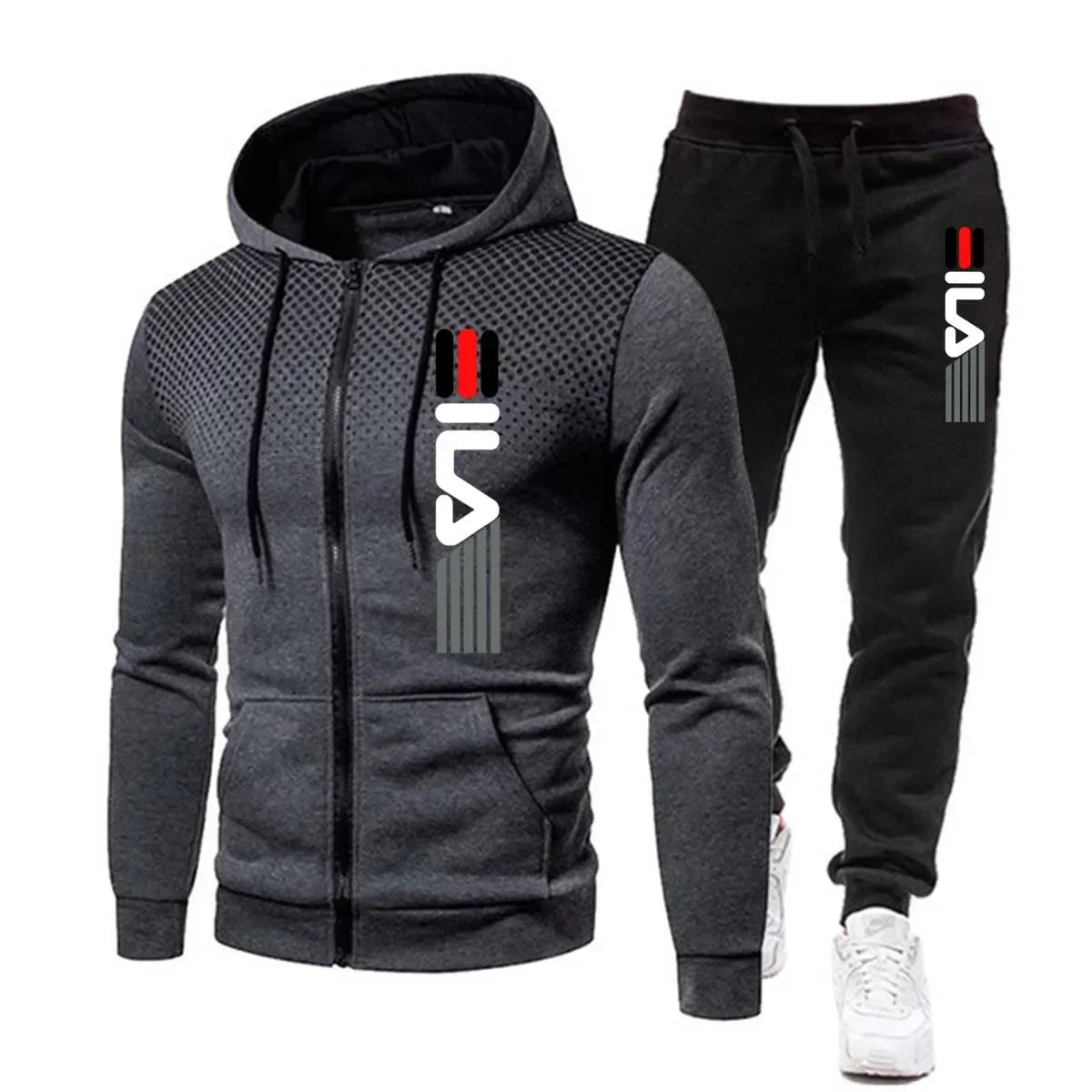 Mens Fleece Hoodie Sweatpants Tracksuit