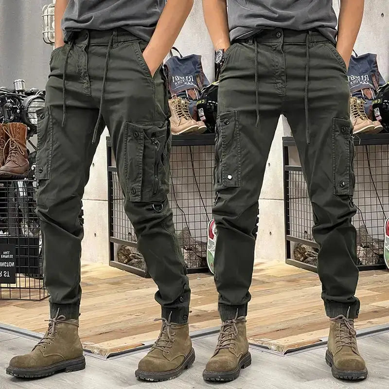 Cargo Pants for Mens Elastic Casual Trousers