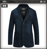 Mens Denim Single Breasted Blazer