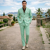 Mens Ivory Safari Formal Wedding Blazer