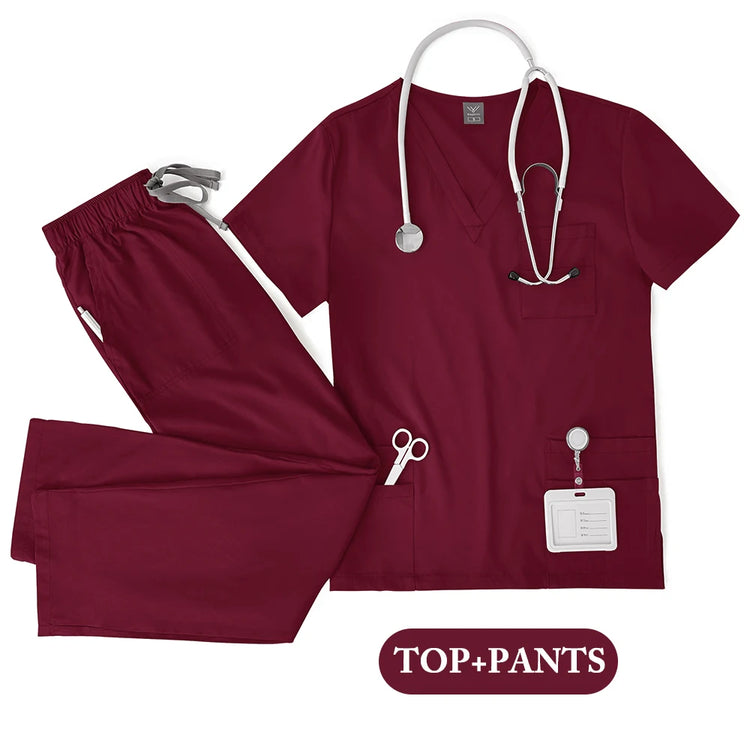 Unisex Medical Scrubs Uniform Set