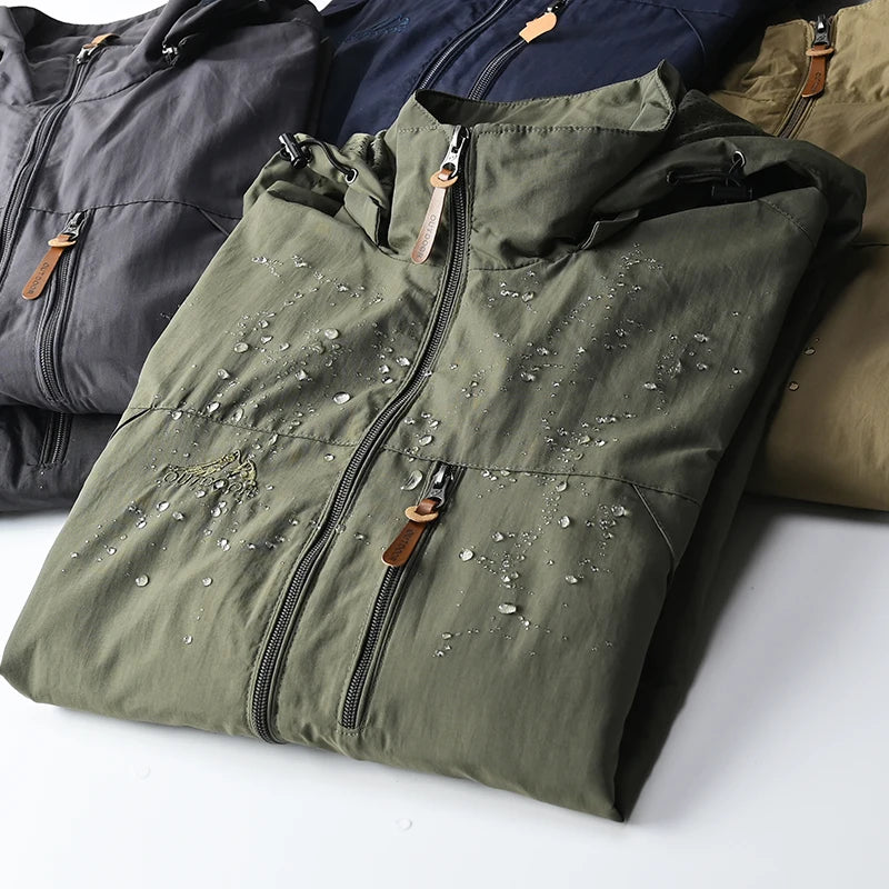 Men Tactical Waterproof Hooded Jacket 