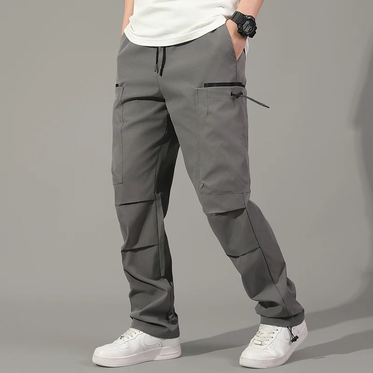 Mens Korean Cargo Pants Casual Multi Pocket Hiking