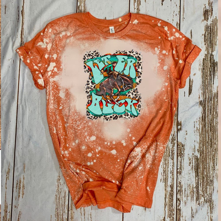 Let er Buck - Cowboy & Bronc w Leopard & Serape
