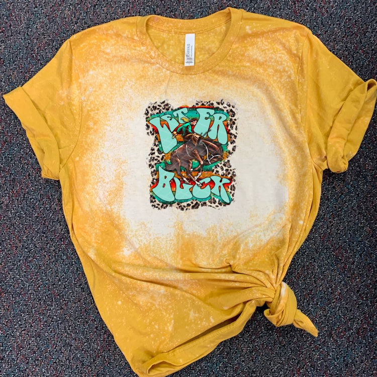 Let er Buck - Cowboy & Bronc w Leopard & Serape