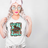 Let er Buck - Cowboy & Bronc w Leopard & Serape