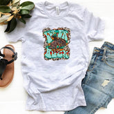Let er Buck - Cowboy & Bronc w Leopard & Serape